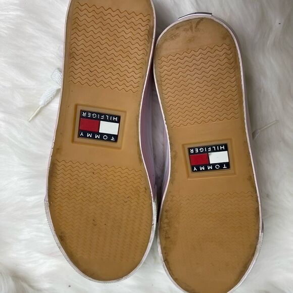 Tommy Hilfiger pink Canvas platform mule slip on sneakers size8M - Picture 8 of 9